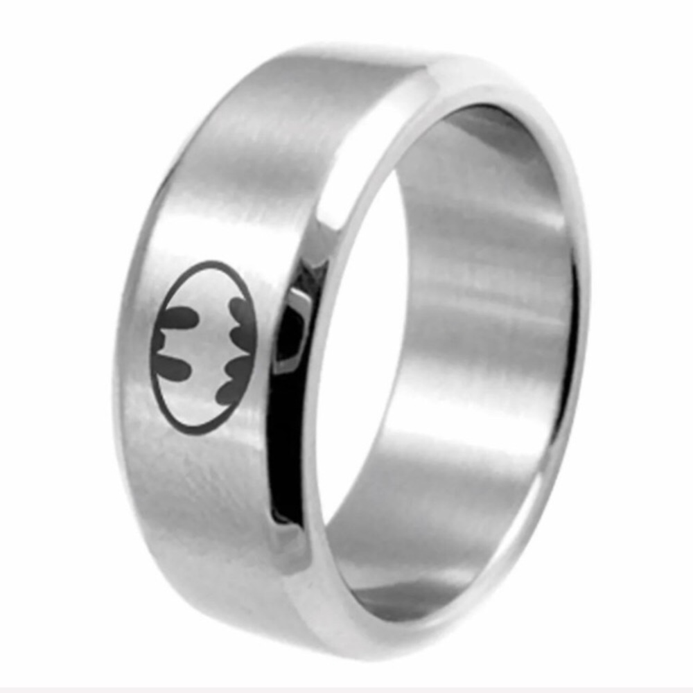 💗 Hypoallergenic Batman Stainless Steel Ring Size 6 NEW
